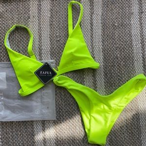 ZAFUL Lime Green Bikini Set
